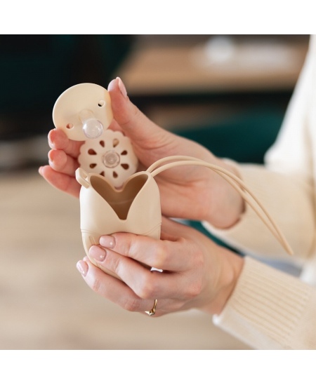 Čiulptukų dėklas BABYONO, silikoninis, kreminis,1656/03