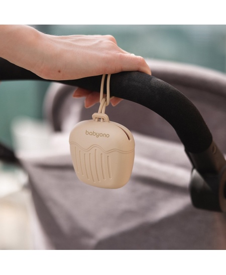 Čiulptukų dėklas BABYONO, silikoninis, kreminis,1656/03