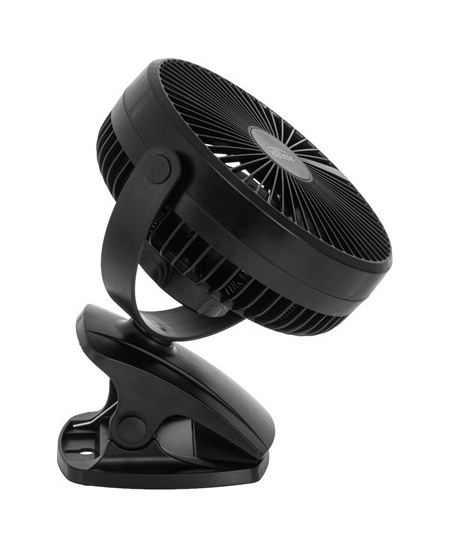 Adler Rechargeable Clip-on Desk Fan | AD 7342 | Table Fan | Black | Diameter 15.5 cm | Number of speeds 3 | Oscillation | 5 W