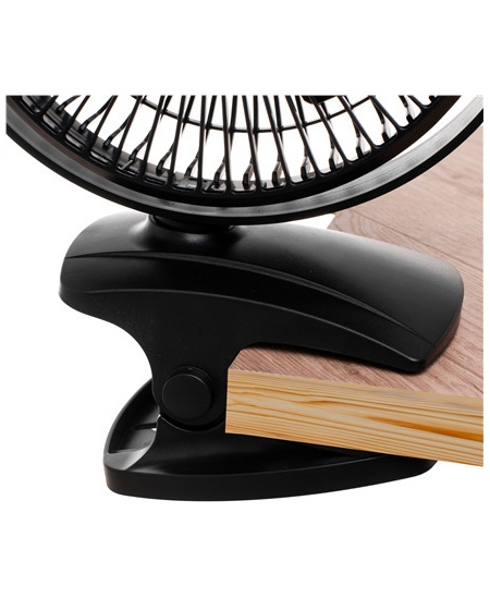 Adler Rechargeable Clip-on Desk Fan | AD 7342 | Table Fan | Black | Diameter 15.5 cm | Number of speeds 3 | Oscillation | 5 W
