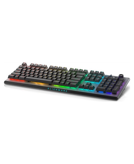 Dell Alienware Tri-Mode AW920K Wireless Gaming Keyboard, RGB LED light, US, Wireless, Dark Side of the Moon, Bluetooth, Numeric 