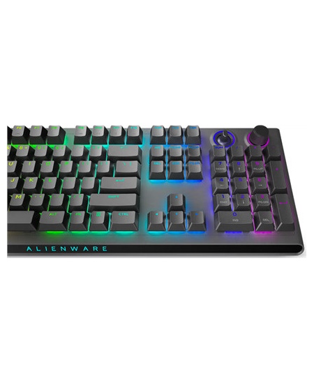 Dell Alienware Tri-Mode AW920K Wireless Gaming Keyboard, RGB LED light, US, Wireless, Dark Side of the Moon, Bluetooth, Numeric 