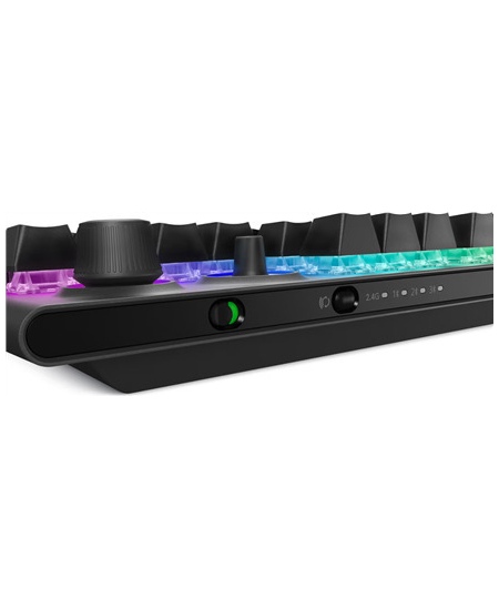 Dell Alienware Tri-Mode AW920K Wireless Gaming Keyboard, RGB LED light, US, Wireless, Dark Side of the Moon, Bluetooth, Numeric 