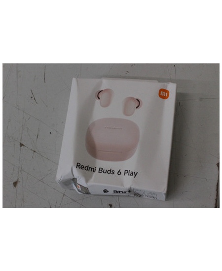 SALE OUT. Xiaomi Redmi Buds 6, Play Pink | Xiaomi Redmi Buds 6 Play | Built-in microphone | Bluetooth | Pink | DAMAGED PACKAGING