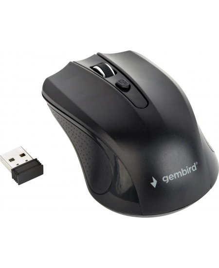 Gembird Mouse MUSW-4B-04 Standard, No, Black, Wireless, No,