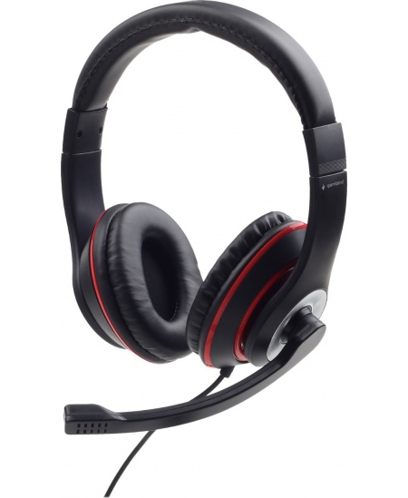 Gembird | Stereo headset | MHS-03-BKRD | On-Ear | Built-in microphone | 3.5 mm
