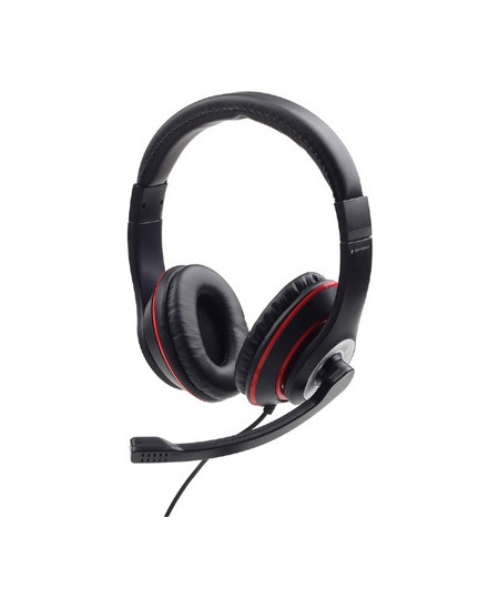 Gembird | Stereo headset | MHS-03-BKRD | On-Ear | Built-in microphone | 3.5 mm