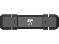 Silicon Power Portable External SSD | DS72 | 250 GB | USB Type-A and USB Type-C 3.2 Gen 2 | Black