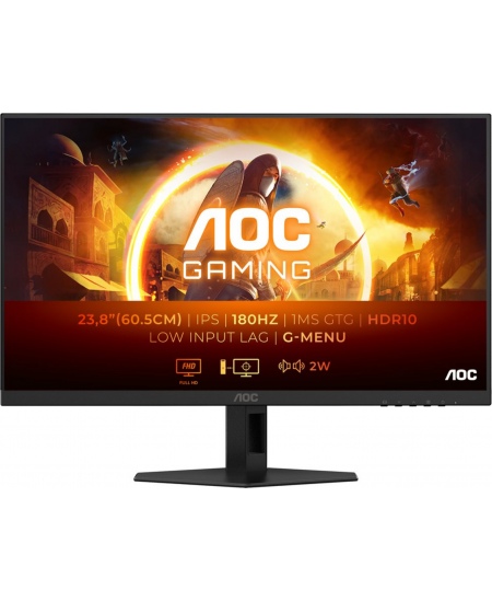 AOC 24G4XE | 23.8 " | IPS | 16:9 | 180 Hz | 1 ms | 1920 x 1080 pixels | HDMI ports quantity 2