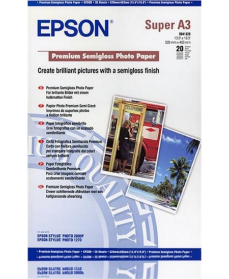 Epson Semigloss Photo Paper DIN A3+, 250g/m2, 20 sheets