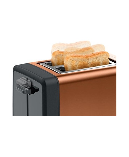 Bosch DesignLine Toaster TAT4P429 Power 970 W, Number of slots 2, Housing material Stainless Steel, Copper/Black