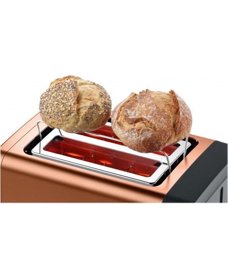 Bosch DesignLine Toaster TAT4P429 Power 970 W, Number of slots 2, Housing material Stainless Steel, Copper/Black