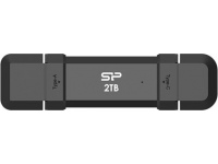 Silicon Power Portable External SSD | DS72 | 2000 GB | USB Type-A/USB Type-C 3.2 Gen 2 | Black