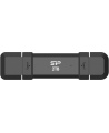Silicon Power Portable External SSD | DS72 | 2000 GB | USB Type-A/USB Type-C 3.2 Gen 2 | Black