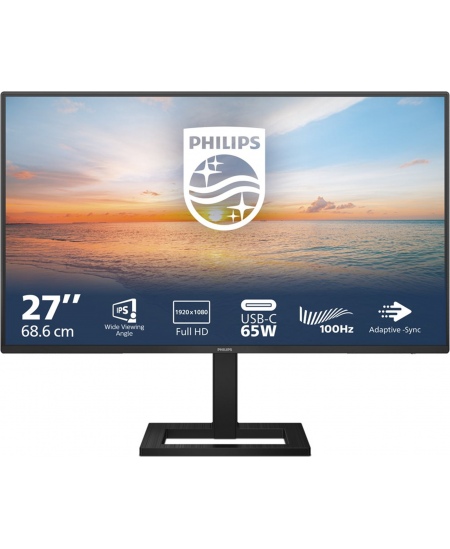 Philips | 27E1N1300AE/00 | 27 " | IPS | 16:9 | 100 Hz | 4 ms | 1920 x 1080 pixels | 250 cd/m² | HDMI ports quantity 1 | Wa