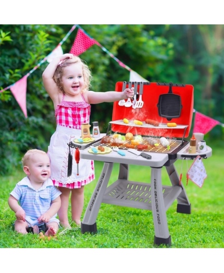 WOOPIE Grill Barbecue Kuchnia Ogrodowa Interaktywna Para LED Zestaw XL 41 el.