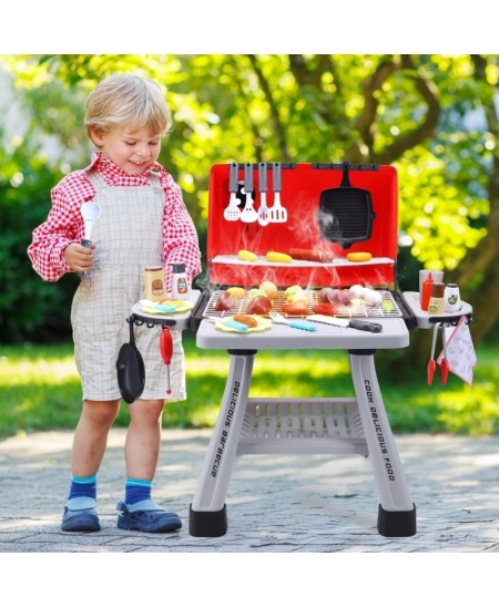 WOOPIE Grill Barbecue Kuchnia Ogrodowa Interaktywna Para LED Zestaw XL 41 el.
