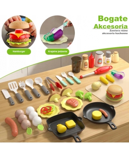 WOOPIE Grill Barbecue Kuchnia Ogrodowa Interaktywna Para LED Zestaw XL 41 el.