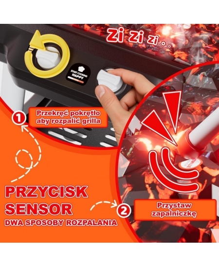 WOOPIE Grill Barbecue Kuchnia Ogrodowa Interaktywna LED Zestaw XL 31 el.