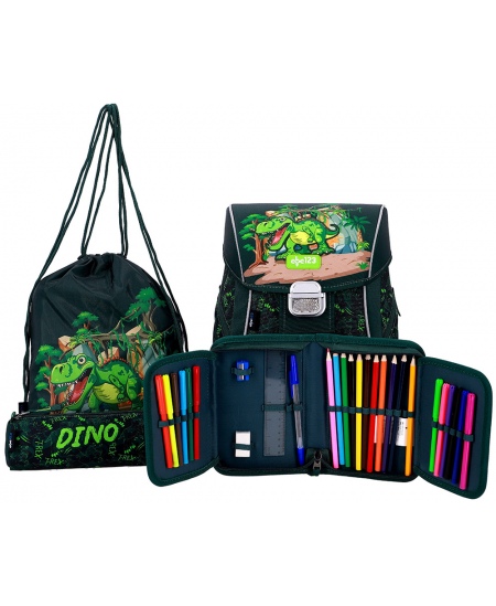 Kuprinė su priedais ABC123 Dino, 4 dalių