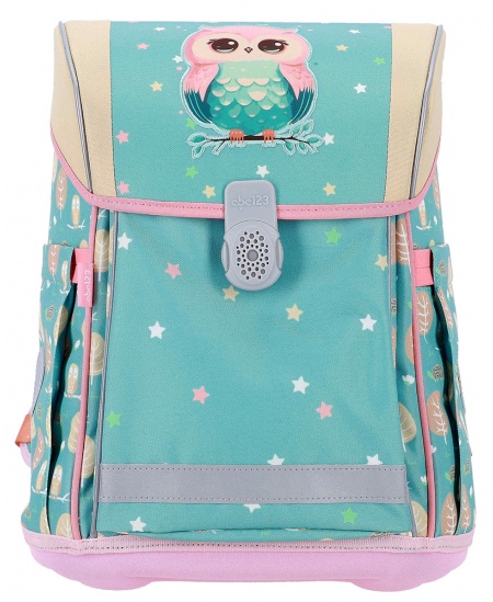 Kuprinė su priedais ABC123 Owl, Flexi, 4 dalių