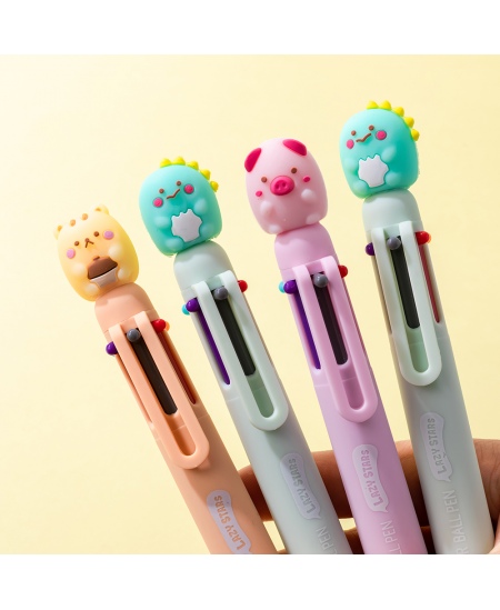 6 spalvų tušinukas SQUISHY 2, įvairių dizainų