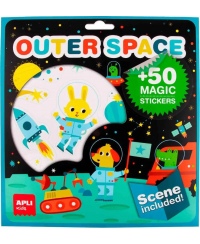 Lipdukų žaidimas su plakatu – Kosmosas