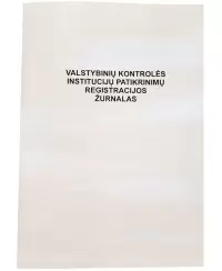 Valstybinių kontrolės institucijų pareigūnų atliktų patikrinimų registracijos žurnalas, A4, vertikalus, 12 lapų