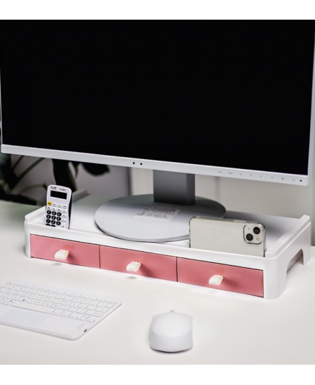 Stovas monitoriui YELLOW ONE, su stalčiais, žalias