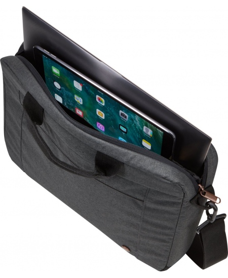 Case Logic | Era Attaché | Fits up to size 14 " | Messenger - Briefcase | Obsidian | Shoulder strap