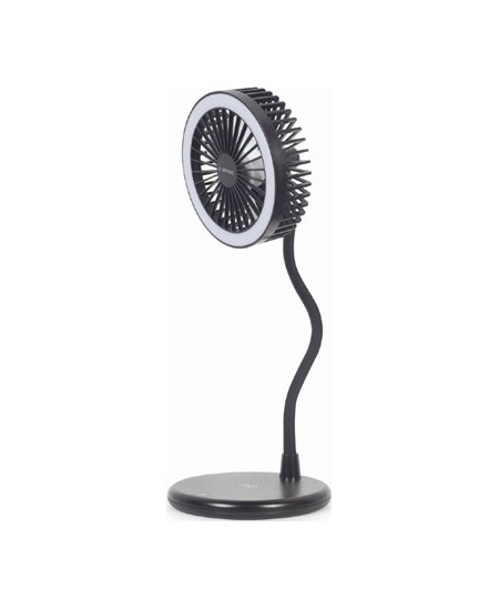 Gembird | TA-WPC10-LEDFAN-01 Desktop Fan With Lamp And Wireless Charger | N/A | Phone or tablet with built-in Qi wireless chargi