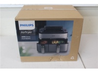 SALE OUT. Philips NA555/00 Dual Basket Airfryer 5000 Series, 9 L, Stainless Steel/Black | Philips Dual Basket Airfryer | NA555/0