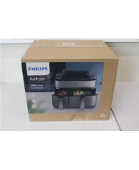 SALE OUT. Philips NA555/00 Dual Basket Airfryer 5000 Series, 9 L, Stainless Steel/Black | Philips Dual Basket Airfryer | NA555/0