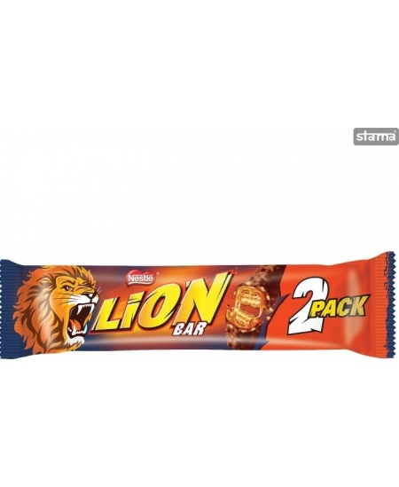Vaflinis batonėlis LION 2 pack, 60 g