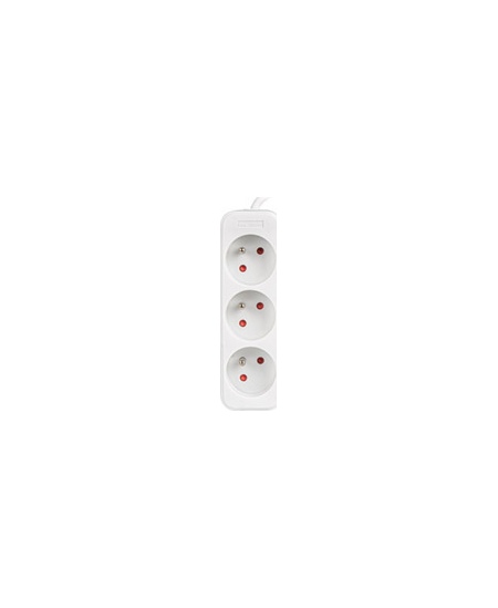 Lanberg Cable Power Strip, 3X French Outlets Quality-Grade Copper, 1.5 m | PS0-03E-0150-W