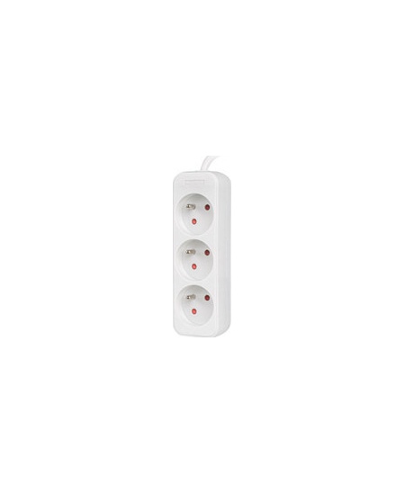 Lanberg Cable Power Strip, 3X French Outlets Quality-Grade Copper, 1.5 m | PS0-03E-0150-W