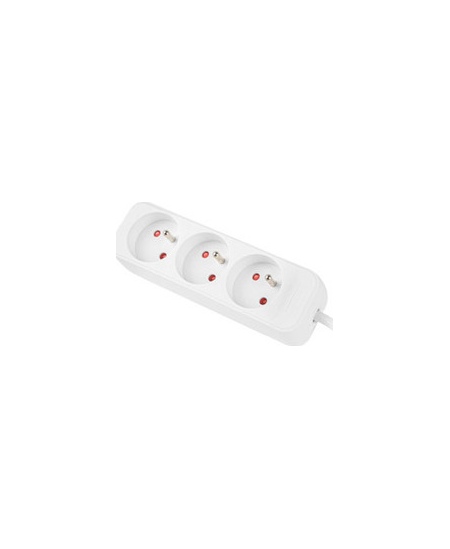 Lanberg Cable Power Strip, 3X French Outlets Quality-Grade Copper, 1.5 m | PS0-03E-0150-W