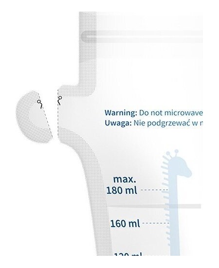 BabyOno maišeliai motinos pienui laikyti užšaldyti 30 vnt.x180 ml, 1084