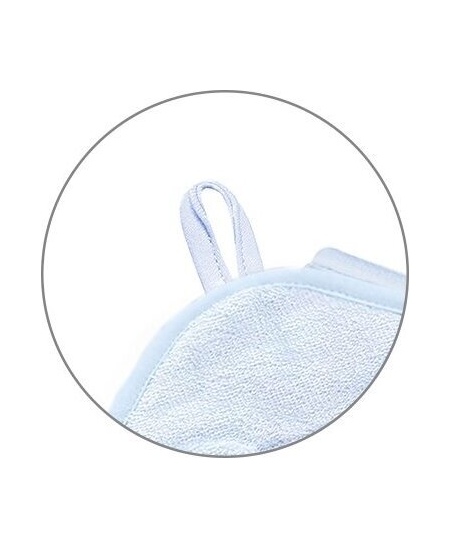 Bambukinis rankšluostis su gobtuvu BABYONO, 100x100, mėlynas 