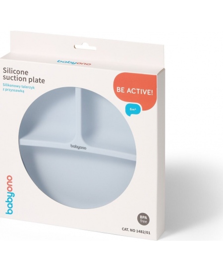 Babyono lėkštutė silikoninė neslystanti mėlyna 1482/01