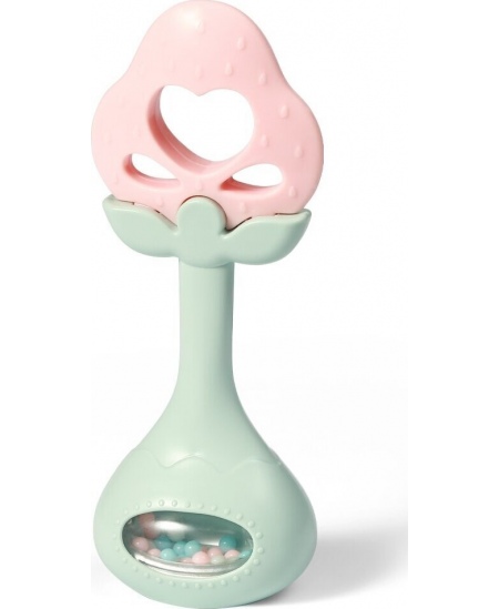 Lavinamasis kramtukas BABYONO, su barškučiu, braškė, 499/03