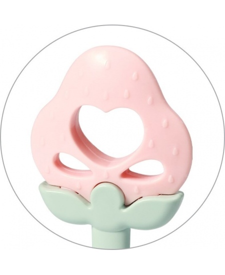 Lavinamasis kramtukas BABYONO, su barškučiu, braškė, 499/03