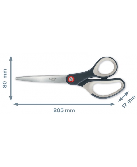 Žirklės LEITZ COSY, 20.5 cm, pilkos