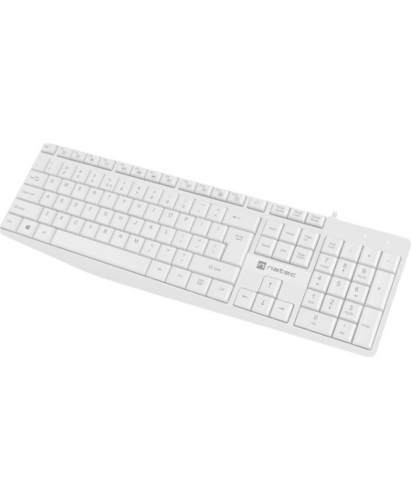 Natec Keyboard Nautilus NKL-1951 Wired, US, USB Type-A, White