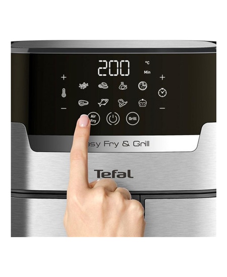 TEFAL Air Fryer with Grill EY505D15 Power 1400 W, Capacity 4.2 L, Stainless Steel