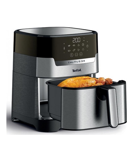 TEFAL Air Fryer with Grill EY505D15 Power 1400 W, Capacity 4.2 L, Stainless Steel
