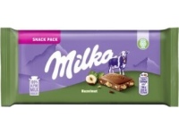 Pieninis šokoladas MILKA Alpių pieno su lazdyno riešutais, 45g