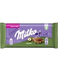 Pieninis šokoladas MILKA Alpių pieno su lazdyno riešutais, 45g