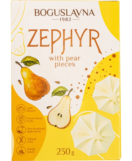 Zefyrai BOGUSLAVNA, su kriaušių gabaliukais, 230g