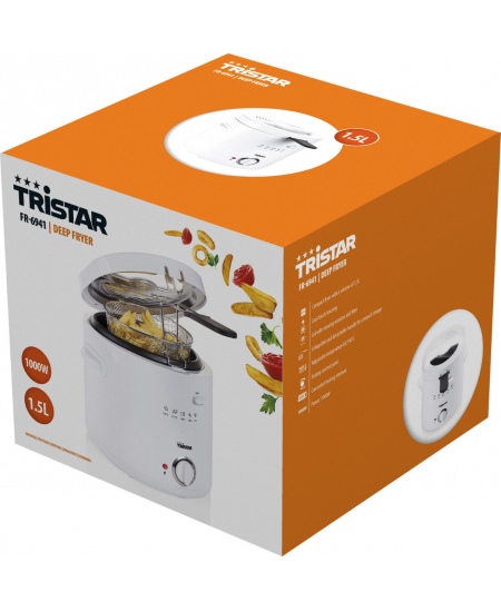 Tristar | Deep Fryer | FR-6941 | Power 1000 W | Capacity 1.5 L | White